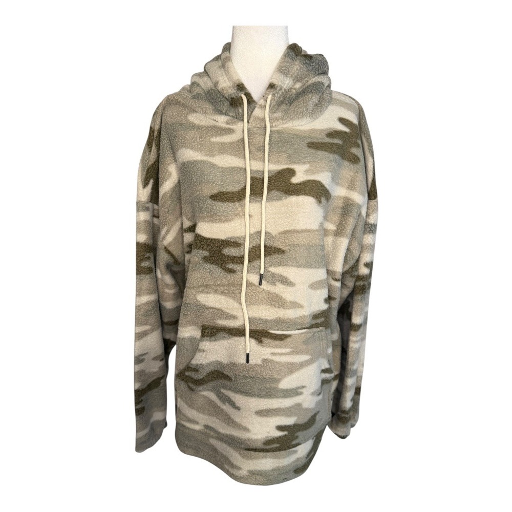 Truth LT Camo Pullover Hoodie Sherpa‎ Style Soft & Cozy Large NWT